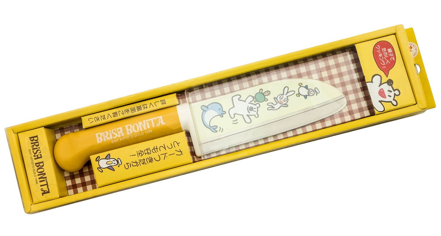 Нож детский овощной Tojiro Brisa Bonita 11,5 см желтая рукоять