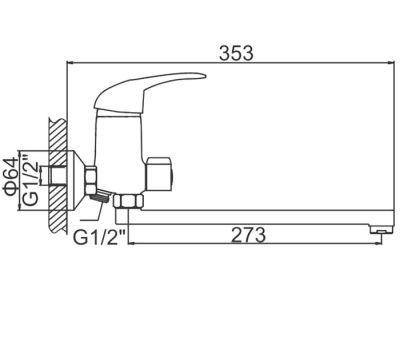 СМЕСИТЕЛЬ ДЛЯ ВАННЫ LEDEME L2202B-01