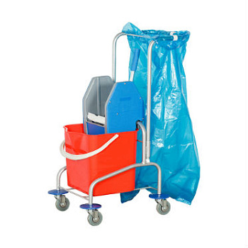 Алюминиевая одноведерная уборочная тележка 02.115