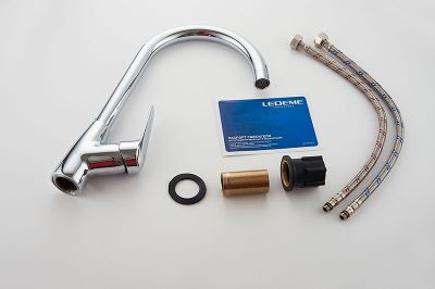 СМЕСИТЕЛЬ ДЛЯ КУХНИ LEDEME L4051, ВЫСОКИЙ ИЗЛИВ