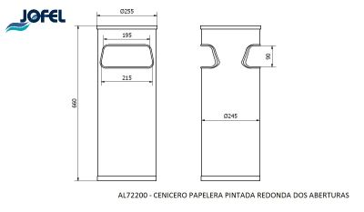 Урна-пепельница Jofel AL72200 30л