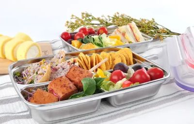 Контейнер из нержавеющей стали CUBE Multi4 с разделителями 1100 мл