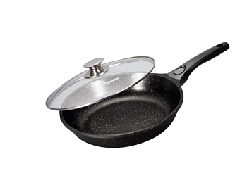 Сковорода со съемной ручкой со стеклянной крышкой ЧУДЕСНИЦА СА-6024С