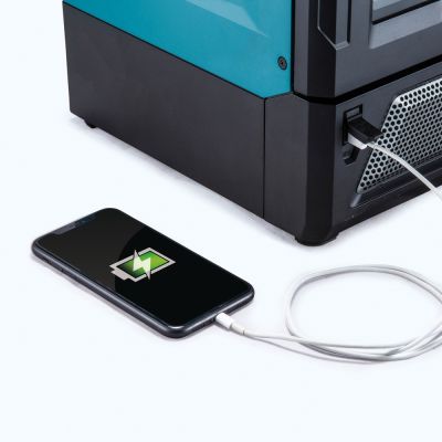 Микроволновая печь аккумуляторная MW001GZ XGT 40В, 500/350 Вт, 8л, USB, подсветка, без акб и ЗУ