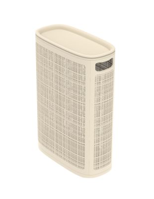 Плетёная корзина для белья сборная «Лён» 45 л (43х20х60 см) слоновая кость