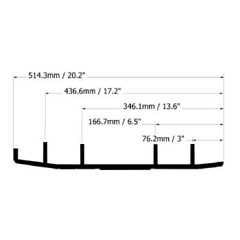 Коньки лыж Sledex для Yamaha