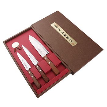 Набор Satake NaturalWood из 3 ножей (803-717,786,779) в картонной подарочной коробке