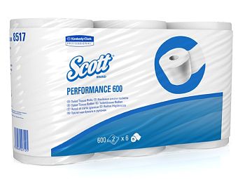 Туалетная бумага в стандартных рулонах Kimberly-Clark Scott 600 8517