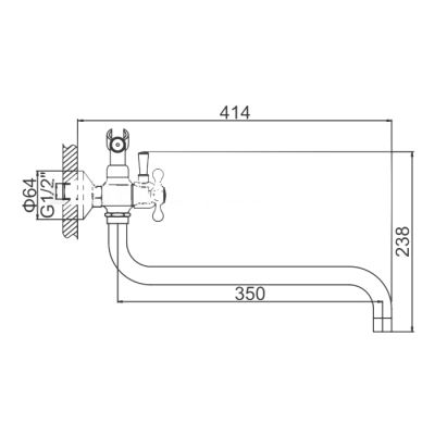 СМЕСИТЕЛЬ ДЛЯ ВАННЫ И ДУША LEDEME L2619-2