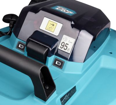 Газонокосилка аккумуляторная Makita DLM481CT2 LXT 2х18В, 860 Вт, 48 см, 62 л 2,5-5 км/ч, 4в1, XPT, (2xBL1850B, DC18SH)