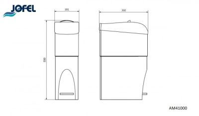 Контейнер для мусора с педалью Jofel AM41000