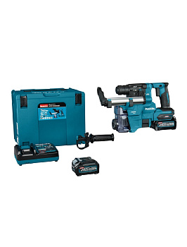 Перфоратор аккумуляторный Makita HR010GD201 XGT 40В, 2х2.5 Ач, 20 мм, 2,1 Дж, SDS-PLUS