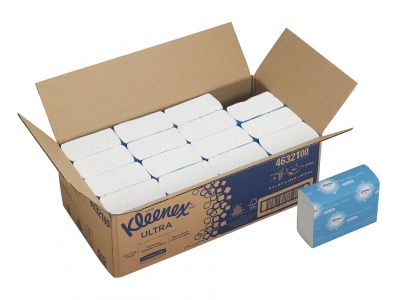 Бумажные полотенца в пачках Kimberly-Clark KLEENEX® Ultra Multifold, двухслойные 4632