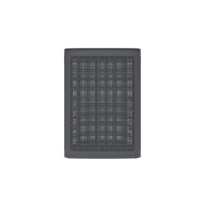 Плетёная корзина для белья сборная «Лён» 75 л (43х32.1х60 см) графит