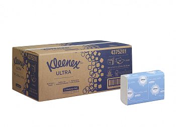 Бумажные полотенца в пачках Kimberly-Clark KLEENEX® Ultra Multifold, двухслойные 4375