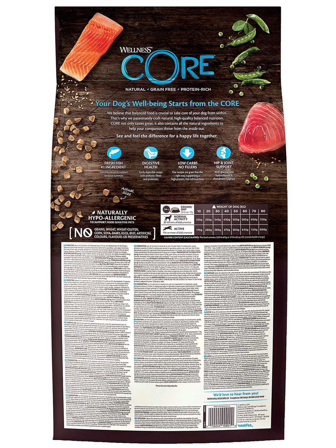 59907 PFB корм из лосося с тунцом для взрослых собак средних и крупных пород 16 кг