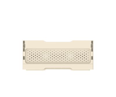 Ящик складной с перфорированными стенками и кнопками-фиксаторами (слоновая кость) АП 487, комплект 14 штук