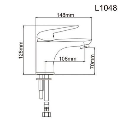 СМЕСИТЕЛЬ ДЛЯ УМЫВАЛЬНИКА LEDEME L1048C, БРОНЗА
