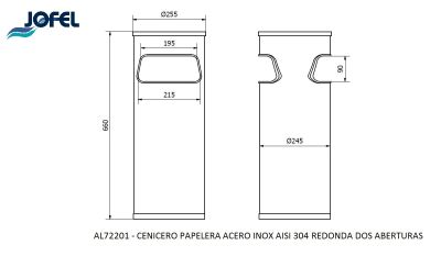 Урна-пепельница Jofel AL72201 30л