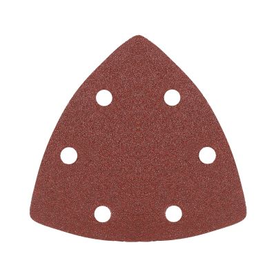 Треугольник шлифовальный PATRIOT на липучке, 80х80х80мм, Р100, 6 отверстий, 5 шт в упаковке