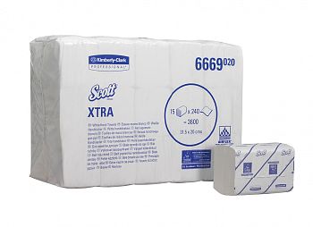 Бумажные полотенца в пачках Kimberly-Clark SCOTT Extra 6669