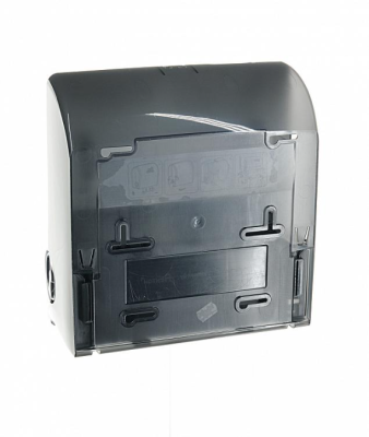 Автоматический диспенсер полотенец в рулонах "MERIDA SOLID CUT" MAXI черно-белый, глянец CJB305