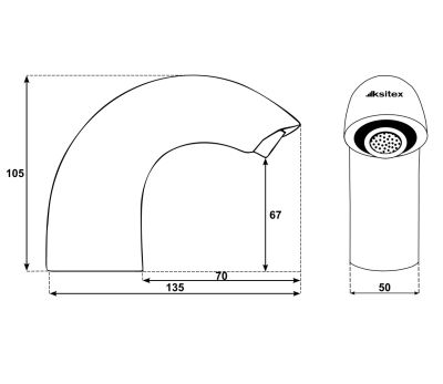 Смеситель сенсорный Ksitex M-8612