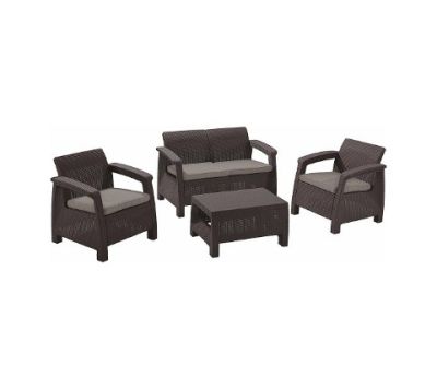 Комплект садовой мебели Keter CORFU II SET brown