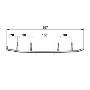 Коньки лыж усиленные 160 мм для Yamaha