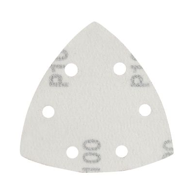 Треугольник шлифовальный PATRIOT на липучке, 80х80х80мм, Р100, 6 отверстий, 5 шт в упаковке
