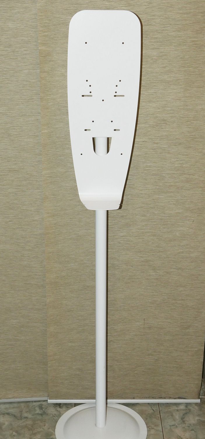 Мобильная стойка с каплеуловителем для дезинфекции рук (белая)