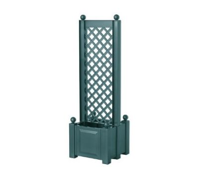 Маленький ящик для растений KHW с центральной шпалерой 43 см, зеленый