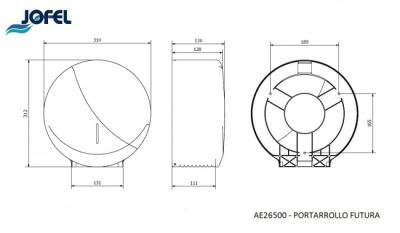 Диспенсер для туалетной бумаги в рулонах Jofel Futura AE26500