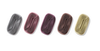 Силиконовая мыльница с щеткой KF Pastel