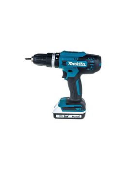 Ударная дрель-шуруповерт аккумуляторная Makita HP488DWE G-серия 18В, 2х1.5 Ач, 42 Нм, 1400 об/мин
