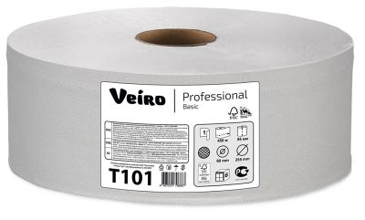 Туалетная бумага в больших рулонах Veiro Professional Basic T101