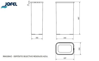 Ведро для раздельного сбора отходов Jofel RM1004Z 40л