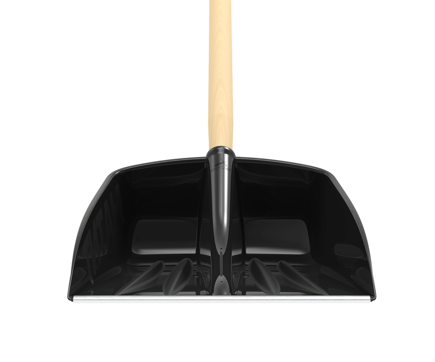 Лопата снеговая с металлической планкой и пластмассовой ручкой «Титан» 470×360мм