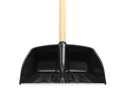 Лопата снеговая с металлической планкой и пластмассовой ручкой «Титан» 470×360мм
