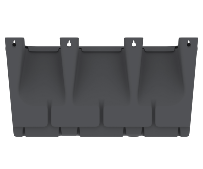 Фитомодуль с системой прикорневого полива 2л х3 (настенное кашпо) (59х25х27 см) (графит), комплект 9 шт