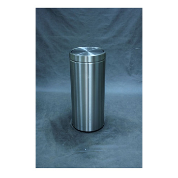 Урна для мусора c плавающей крышкой "Ву-Тенг" шлифованная, 80 л