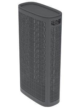 Плетёная корзина для белья сборная «Лён» 60 л (43х20х80 см) графит