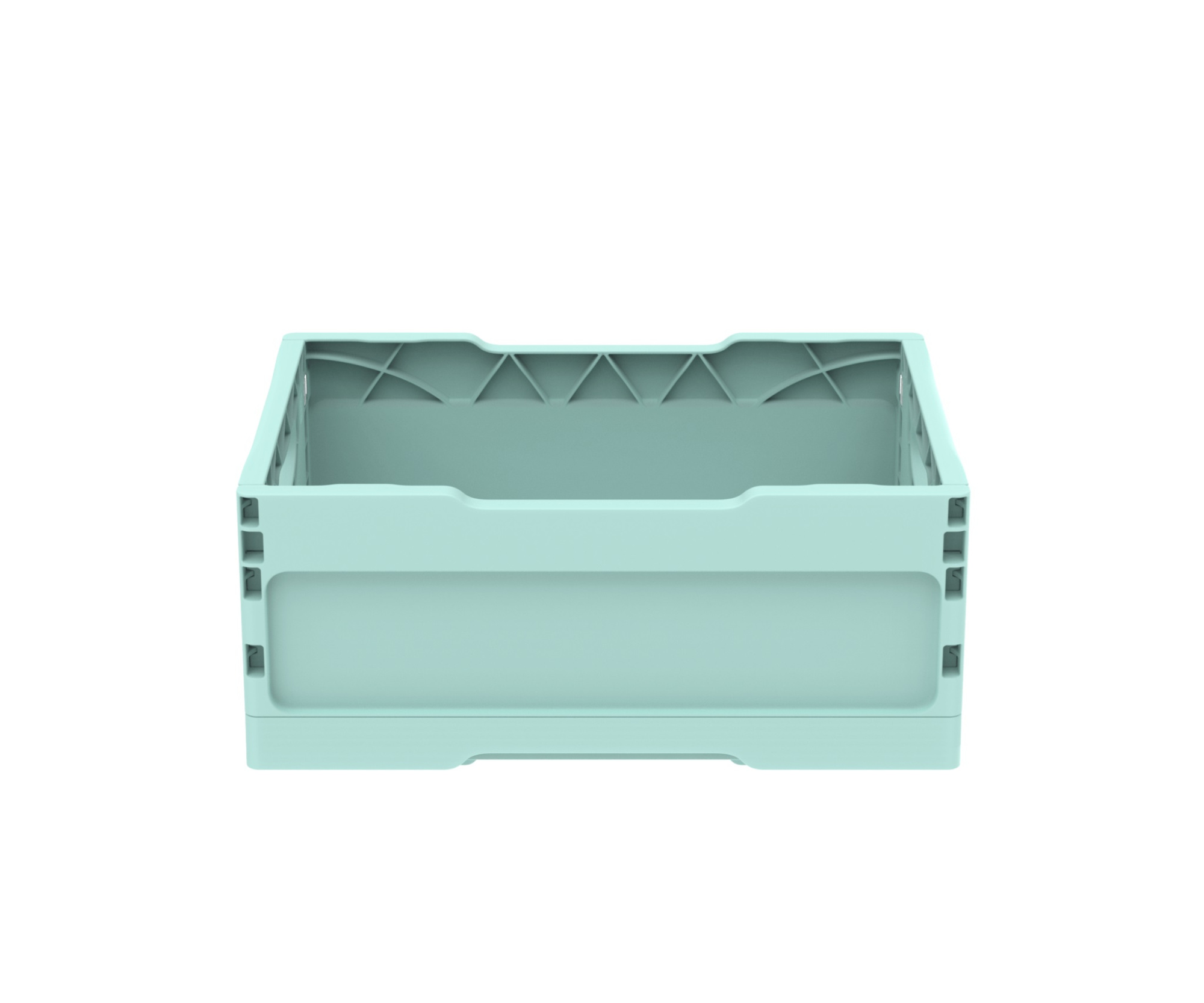 Ящик складной с кнопками-фиксаторами мята АП 483, комплект 14 штук