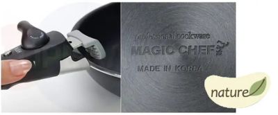 Сковорода Magic Chef гриль 28 см. с титановым покрытием без ручки