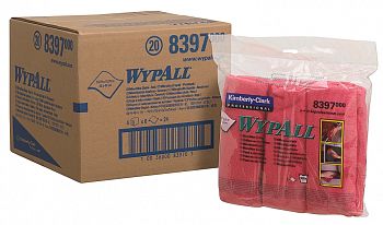 Микрофибра в пачках Kimberly-Clark WypAll Microfibre Cloth 8397, красный