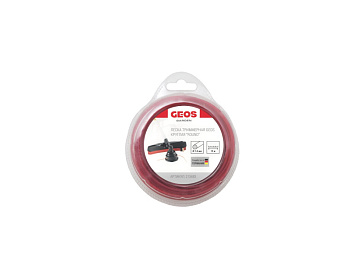 Леска триммерная GEOS круглая "Round", 1.6 мм, 15 м, в блистере