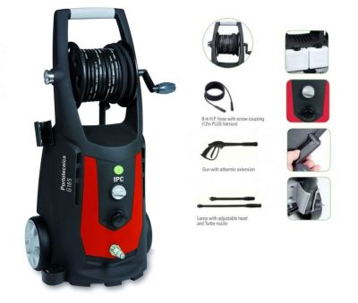 Portotecnica АВД без подогрева воды G 165-C  P I 1610AO-M (барабан, 12м шланг, манометр, латунная помпа) IDAF 94245