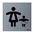 Табличка MERIDA Комната матери и ребёнка, матовая нержавеющая сталь, 100х100х2 мм GSM010