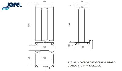 Тележка для мусорных мешков Jofel AL71412 120 л