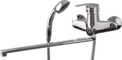 СМЕСИТЕЛЬ ДЛЯ ВАННЫ И ДУША LEDEME L2206, ДЛИННЫЙ ИЗЛИВ